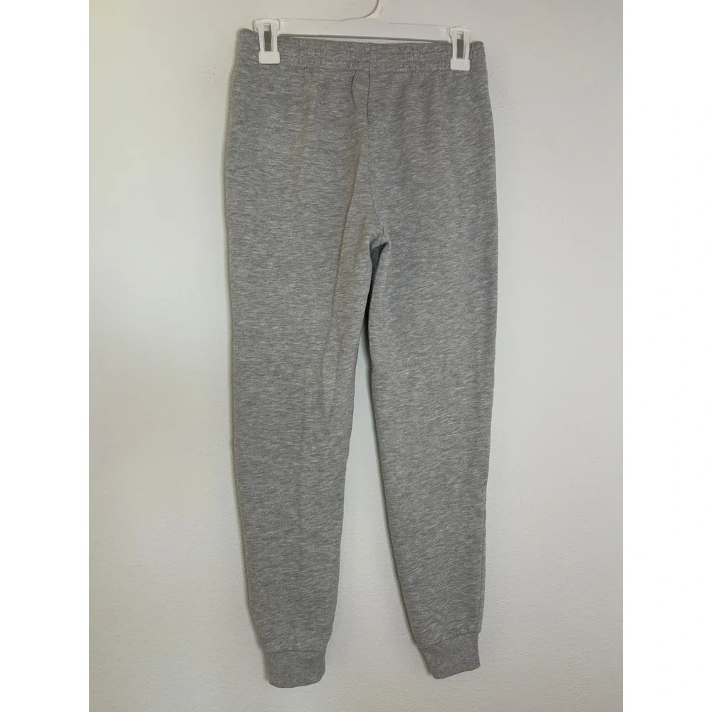 Champion Boys Heather Gray Fleece Jogger Sweatpants Large 14/16 Script Logo